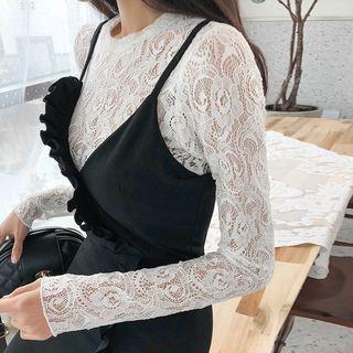 See-through Lace Slim Top