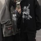 Couple Matching Hooded Sweatshirt Oversize Long-sleeve Top