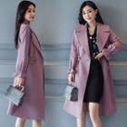 Bell-sleeve Buttoned Trench Coat