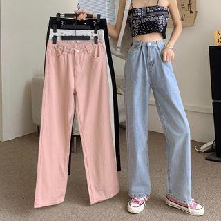 Mid Rises Straight Leg Jeans