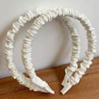 Shirred Fabric Headband White - One Size