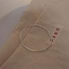 Faux Pearl Sterling Silver Bangle Sl0729 - Silver - One Size