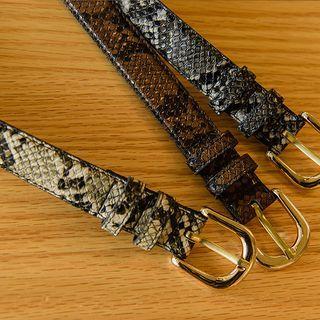 Snakeskin Print Belt
