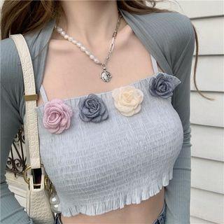 Floral Smocked Camisole Top / Shrug