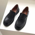 Low Heel Square-toe Loafers