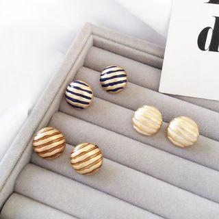 Striped Disc Earring