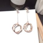Hoop Drop Earring Gold Steel Earring - One Size