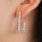 Rectangular Half Hoop Earring