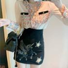 Mosaic Panel Shirt / Mini Skirt