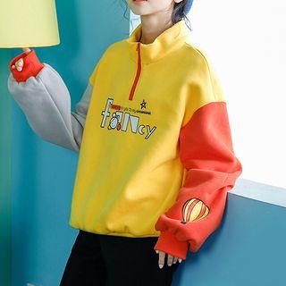 Color-block Print Sweatshirt