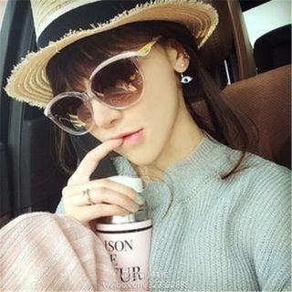 Color Block Round Sunglasses