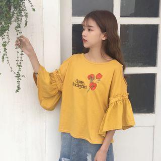 Printed Ruffle Top