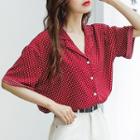Short-sleeve Polka Dot Shirt