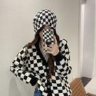 Checkerboard Beanie Black & White - One Size