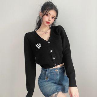 Heart Emrboidered Cardigan