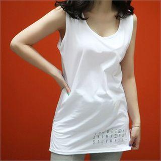 Letter-hem Tank Top