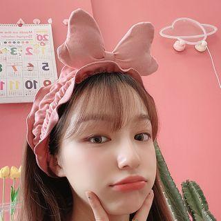 Bow Accent Ruffled Face Wash Headband