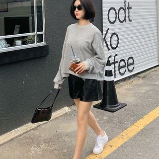 Waistband Pleather Shorts