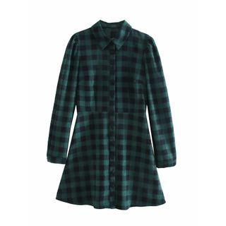 Plaid Shirt Mini Dress