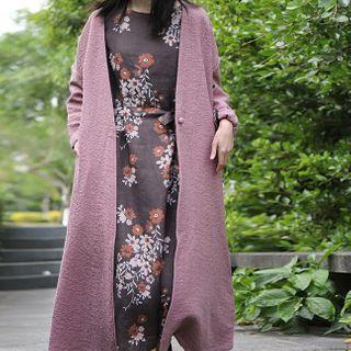 Linen Jacket Dark Mauve Pink - One Size
