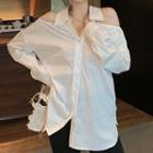 Cold-shoulder Shirt / Bootcut Pants