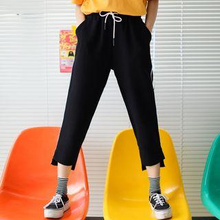 Asymmetric Drawstring Pants
