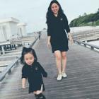 Family Matching Set: Embroidered Polo Dress