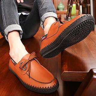 Genuine-leather Lace-up Deck Shoes