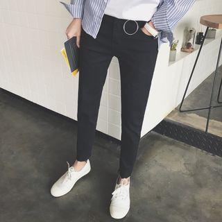 Raw Hem Slim Fit Pants