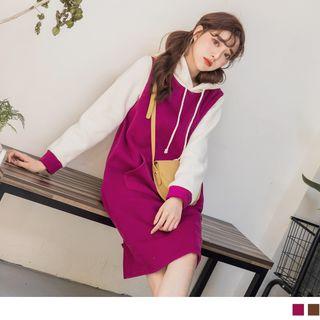 Two Tone Hooded Dress