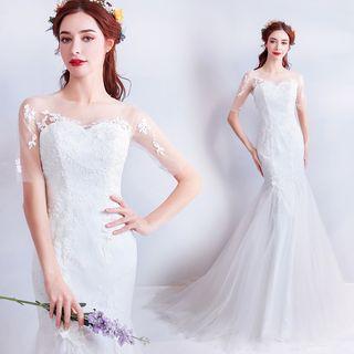 Embroidered Mermaid Wedding Dress