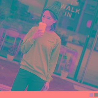 Star Embroidered Lettering Sweatshirt