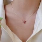 Glaze Heart Pendant Necklace Love Heart - One Size