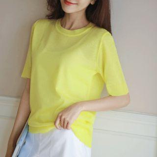Colored Summer Knit Top