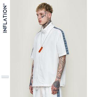 Stand-collar Zipper Shirt