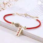 Alloy Fish Red String Bracelet As Shown In Figure - One Size