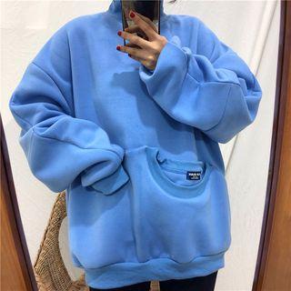 Mock-neck Boxy Sweatshirt