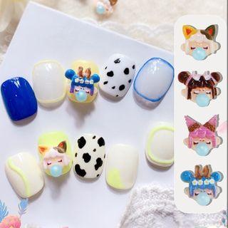 Set Of 5 : Cartoon Nail Art Decoration