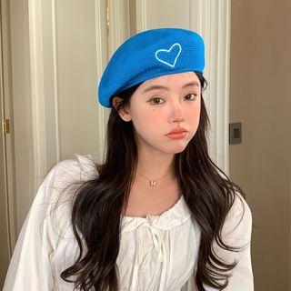 Heart Knit Beret Hat