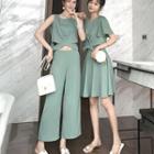 Short-sleeve T-shirt / Sleeveless Top / A-line Skirt / Wide Leg Pants / Set