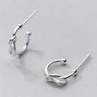 925 Sterling Silver Knot Earring 1 Pair - 925 Sterling Silver Knot Earring - One Size