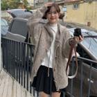 Hooded Toggle Cable Knit Cardigan
