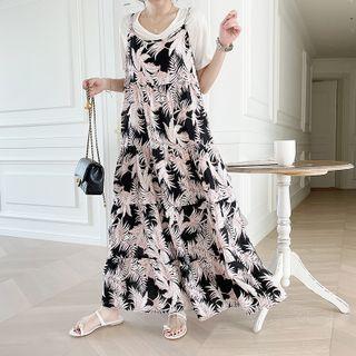Tiered Foliage Long Sundress