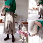 Brushed Fleece Lined Floral Print Skirt