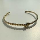 Knotted Twisted Open Bangle