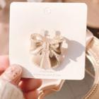 Bow Faux Pearl Brooch Gold - One Size