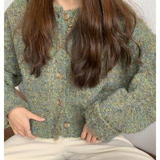 Melange Cardigan Green - One Size