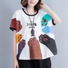 Paw Print Short-sleeve T-shirt