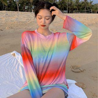 Long-sleeve Ombre T-shirt