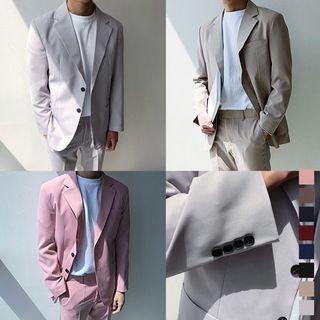 Plain Single-breasted Blazer In 8 Colors